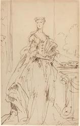 Retrato de uma dama em pé