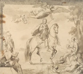 Estudo preparatório para a decoração "Retrato Equestre de George I"