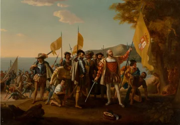 O desembarque de Colombo, segunda metade do século XIX..