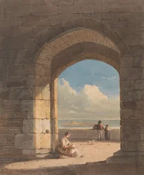 Um arco em Holy Island, Northumberland