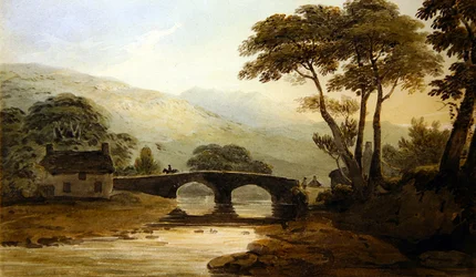 Baddgelert Bridge (aguarela sobre papel)