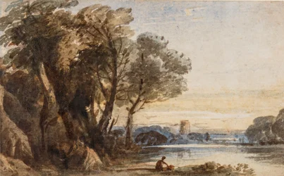 Capriccio Landscape, c.1830 (wc com goma arábica sobre papel)