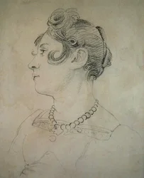 Retrato de Matilda Lowry (lápis sobre papel)