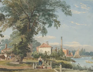 No Tamisa, em Hammersmith, ca. 1836.