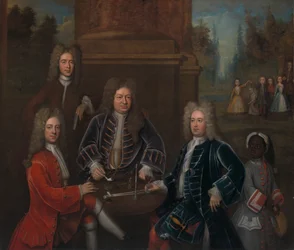 Elihu Yale com Membros da sua Família e uma Criança Escravizada