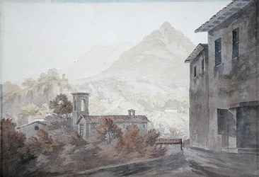 Lago Lugano (aguarela sobre papel)