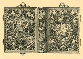 Capa de livro em ouro, século XIX, 1881.
