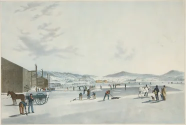 Lago Rockland - Gelo De Corte. Vista do nordeste, bar. 1849