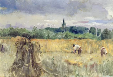 Harvest Field, Stratford-upon-Avon (óleo sobre tela)