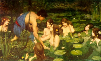 «Hilas e as ninfas da água», 1896, c. 1915