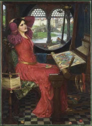 «Estou meio farta das sombras», disse a dama de Shalott, 1915