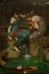 Ninfas encontrando a cabeça de Orfeu