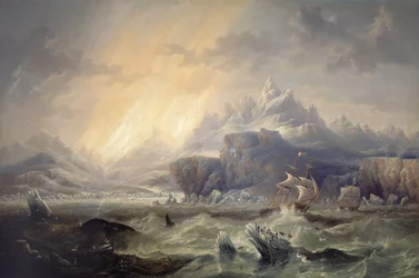 HMS "Erebus" e "Terror" no Antártico