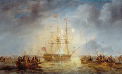 Chegada da Rainha Vitória a Edimburgo (óleo sobre tela)