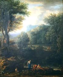 Paisagem clássica (óleo sobre tela)