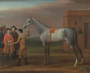 Lampreia, com o seu proprietário Sir William Morgan, em Newmarket