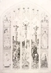 Janela leste em St Margaret, Westminster, representando a crucificação, Londres, 1787