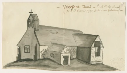Igreja de Weeford: desenho em sépia, nd [1784] (desenho)