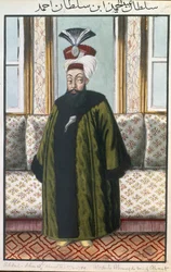 Abdul Hamid I (1725-89) Sultão de 1774 a 1789, da série «Uma série de retratos dos imperadores da Turquia»