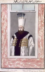 Ahmed III (1673-1736) Sultão entre 1703 e 1730, da série «Uma série de retratos dos imperadores da Turquia»