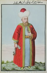 Amurath (Murad) II (1404-51) Sultão 1421-51, da série «Uma série de retratos dos imperadores da Turquia»