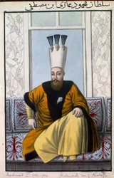Mahmud I (1696-1754) Sultão entre 1730 e 1754, da série «Uma série de retratos dos imperadores da Turquia»