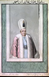 Othman (Osman) II (1603-22) Sultão de 1618 a 1622, da série «Uma série de retratos dos imperadores da Turquia»