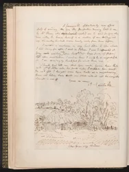 Carta de autógrafo de John Constable a John Thomas Smith, de Memórias da Vida de John Constable, de Charles Robert Leslie, impresso por James Carpenter, 1843