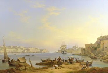 Grande porto, Valletta, Malta, 1850
