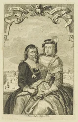 Retrato duplo de Corfitz Ulfeldt e sua esposa Leonora Christina, 1754.