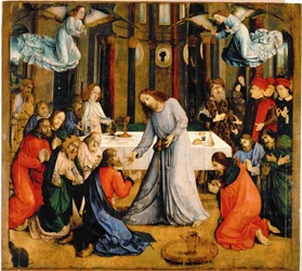 A comunhão dos apóstolos (óleo sobre madeira)