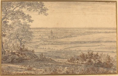 Extensa paisagem vista da borda de uma floresta