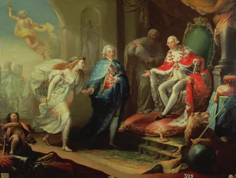 Godoy apresentando a paz a Carlos IV, 1796