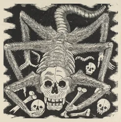 Calavera huertista, c.1914, impresso em 1930 (foto-relevo gravura com gravura)