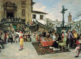 A rifa dos Santos, pintura de José Jiménez Aranda