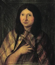 Retrato de uma índia da Patagônia, Desenho feito durante a expedição de Alessandro Malaspina à América do Sul c. 1791 (desenho)