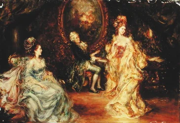 Um Recital Musical (óleo no painel)