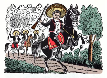 Romero Macario - A Revolução Mexicana (1910-1920) Xilografia de José Guadalupe Posada (1852-1913)
