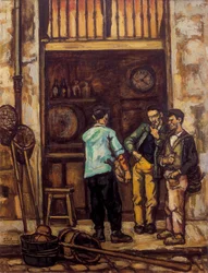 A taverna de Santander (Espanha) 1944-1945 (óleo sobre tela)