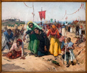 As Promessas; Pintura de José Malhoa (1855-1933), Óleo sobre Madeira