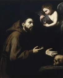 Francisco de Assis e o anjo com a garrafa de água, 1636-1637