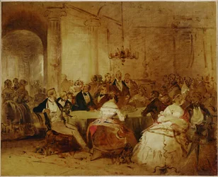 Cena social. A elegante sociedade de Viena na época de Schubert ...