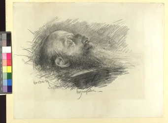 Ludwig Anzengruber no leito de morte