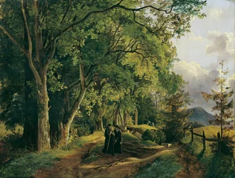 Caminho para o Mariahilfberg perto de Gutenstein