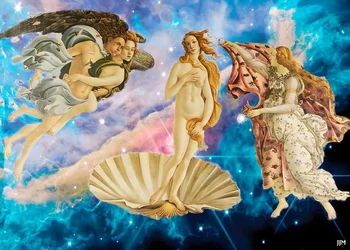 JJM-recreate: Botticelli-S_The Birth of Venus+JWST