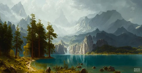 JJM recria Bierstadt-A: Sierra Nevada (Panorama)