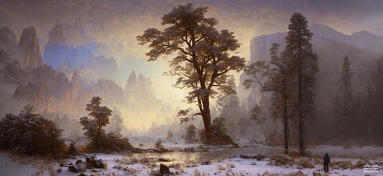 JJM recria Bierstadt-A: Vale da queda de neve de Yosemite