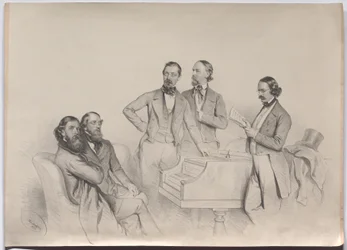 Compositores austríacos; Heinrich Proch, Franz von Suppé, Karl Binder, Anton Emil Titl, Anton Maria Storch