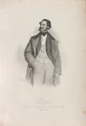 Retrato do dançarino, coreógrafo e mestre de balé Paul Taglioni 1808-1884, 1856.