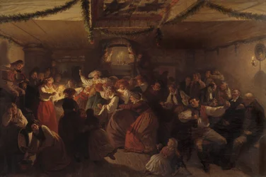 Um banquete de casamento de Vingåker, 1857